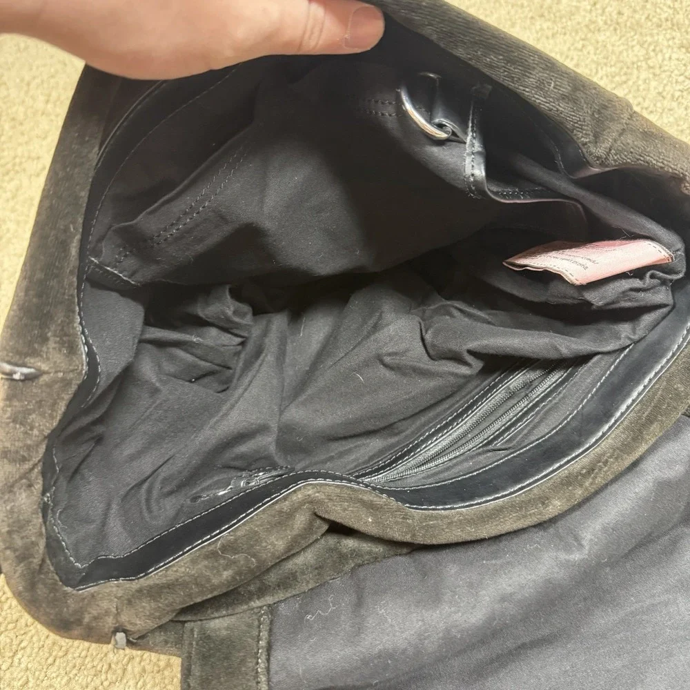 Vintage Y2K Juicy Couture Laptop Computer Messenger Bag Brown Velour‎ Velvet